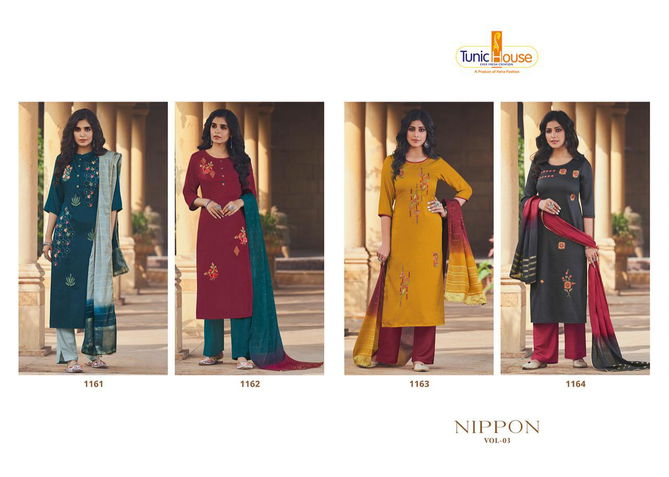 NEHA NIPPON VOL-3 Latest Designer Fancy Festive Wear Chinon Stripe With Embroidery Work Readymade Salwar Suit Collection